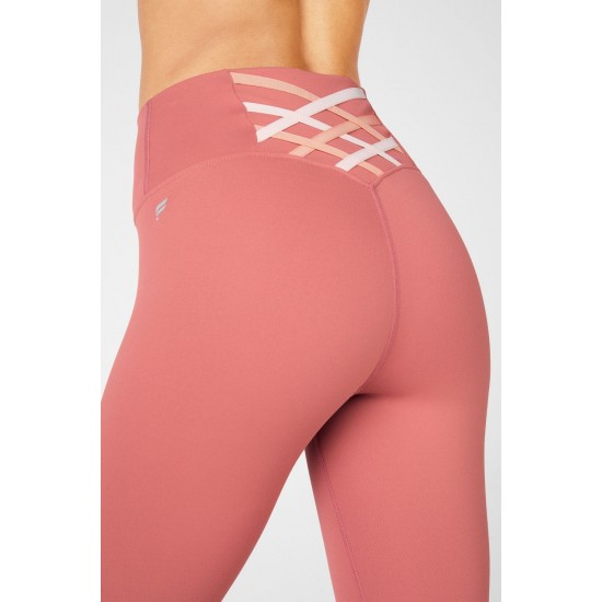 Boost PowerHold High-Waisted 7/8 Yoga Legging Dusty Cedar/Blossom