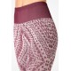High-Waisted Seamless Lace Capri Burgundy/Sand High-Waisted Seamless Lace Capri Burgundy/Sand