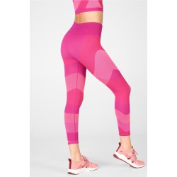 High-Waisted Seamless Colorblock Capri Very Berry Multi