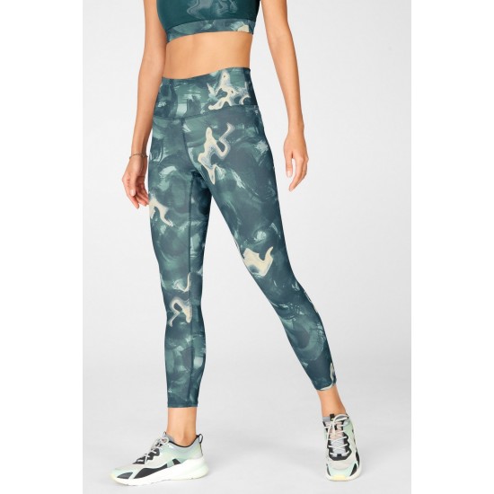 Define PowerHold High-Waisted 7/8 Yoga Legging Marbling Pine