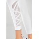 Dynamic High-Waisted Lattice 7/8 White/White Logo