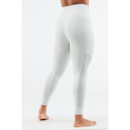 Sync Seamless High-Waisted 7/8 Yoga Legging Light Grey Heather