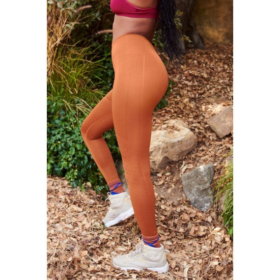 Sync Seamless High-Waisted 7/8 Yoga Legging Burnt Brick