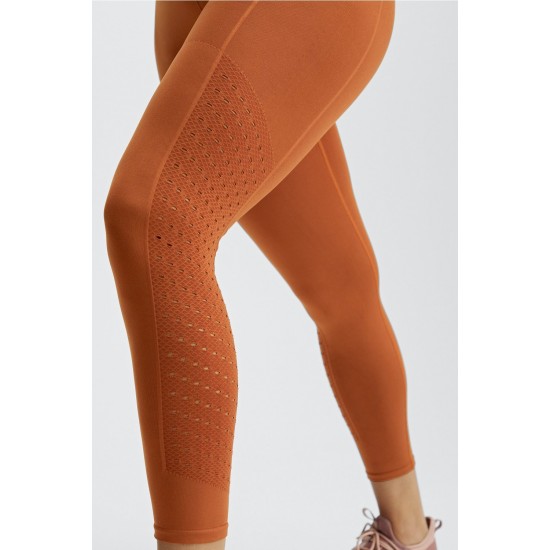 Sync Seamless High-Waisted 7/8 Yoga Legging Burnt Brick