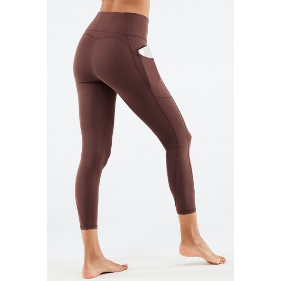 Oasis PureLuxe High-Waisted 7/8 Yoga Legging Saddle Brown