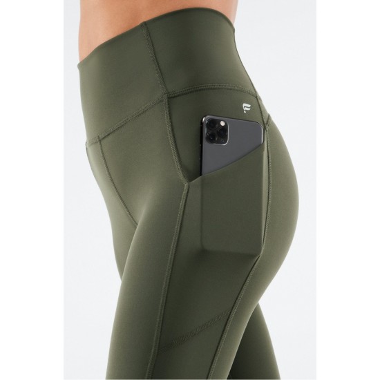 Oasis PureLuxe High-Waisted 7/8 Yoga Legging Army