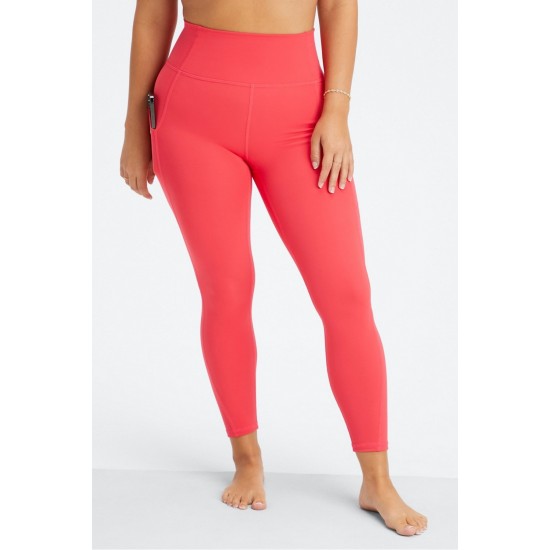 Oasis PureLuxe High-Waisted 7/8 Yoga Legging Strawberry Red