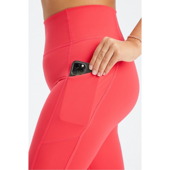 Oasis PureLuxe High-Waisted 7/8 Yoga Legging Strawberry Red
