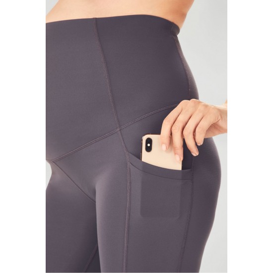 PureLuxe High-Waisted Maternity 7/8 Yoga Legging Iron