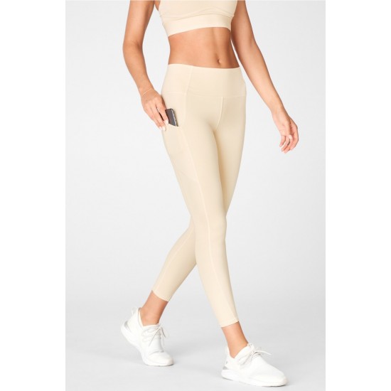 Oasis PureLuxe High-Waisted 7/8 Yoga Legging Cream Puff