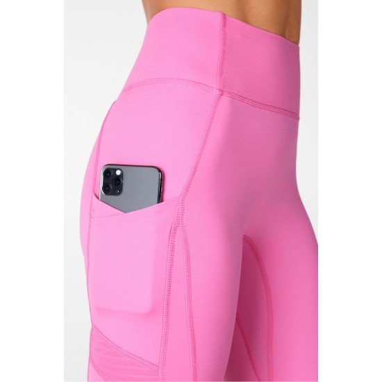 Anywhere High-Waisted Moto 7/8 Pink Surf