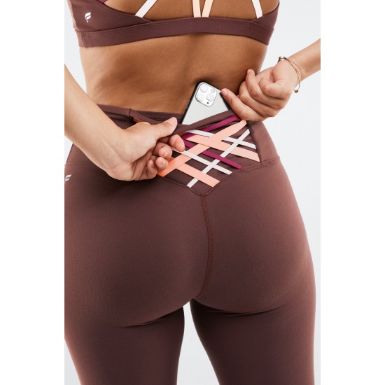 Boost PowerHold High-Waisted 7/8 Yoga Legging Saddle Brown/Muti