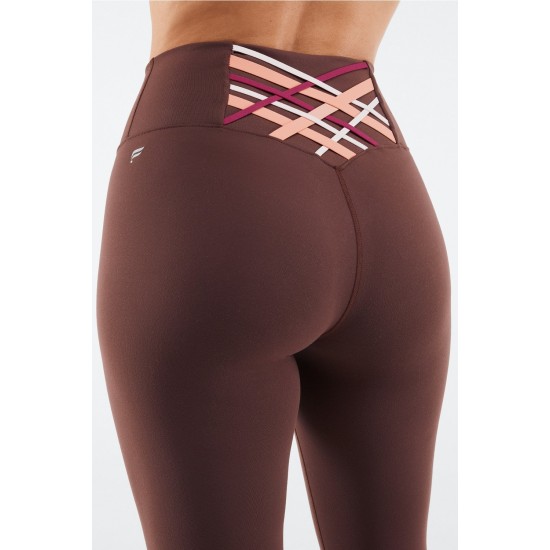 Boost PowerHold High-Waisted 7/8 Yoga Legging Saddle Brown/Muti