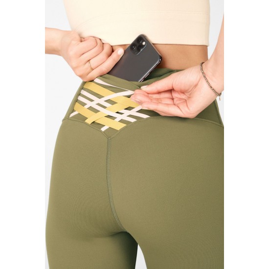 Boost PowerHold High-Waisted 7/8 Yoga Legging Grove/Agave/Sand Dune