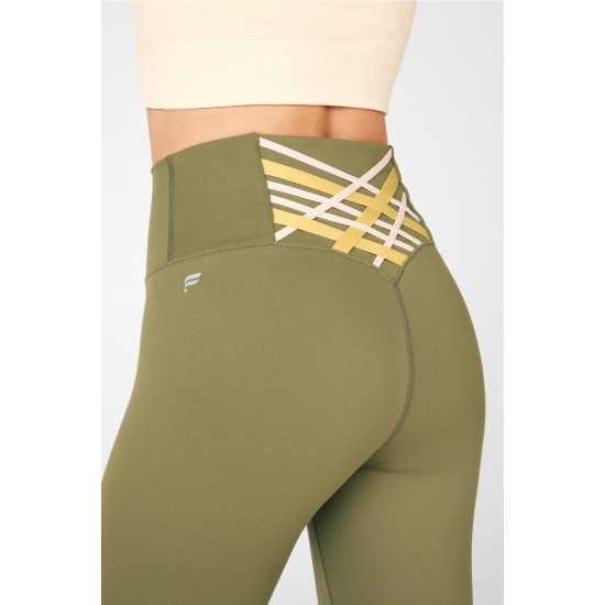 Boost PowerHold High-Waisted 7/8 Yoga Legging Grove/Agave/Sand Dune