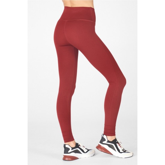 SculptKnit High-Waisted Custom Length Yoga Legging Umbria Red