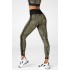 High-Waisted Seamless Snakeskin 7/8 Green Reptilia/Black