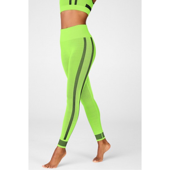 Ultra High-Waisted Seamless Colorblock Yoga Legging Parakeet/Black