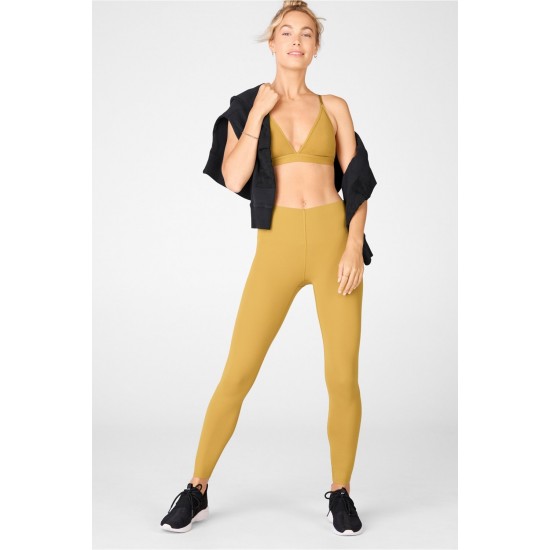 High-Waisted PureLuxe Minimal Yoga Legging Warm Olive