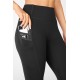 Trinity High-Waisted Pocket 7/8 Black