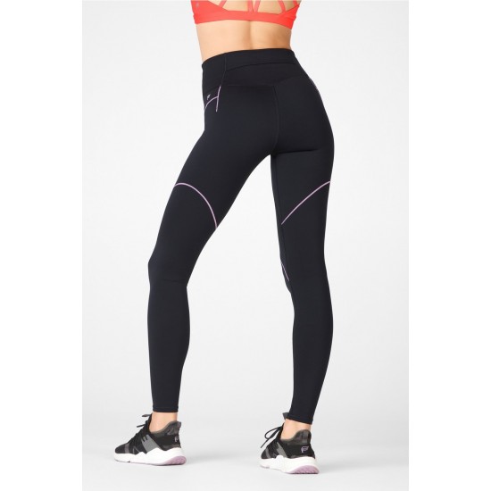High-Waisted Motion365 Paneled Yoga Legging Black/Misty Lilac/Teaberry High-Waisted Motion365 Paneled Yoga Legging Black/Misty Lilac/Teaberry