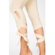 High Waisted PureLuxe Tie Up 7/8 Cream Puff