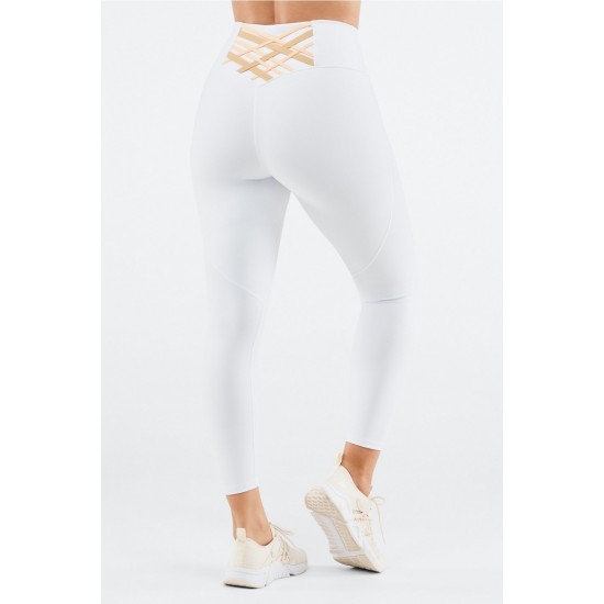 Boost PowerHold High-Waisted 7/8 Yoga Legging White/Shorewood/Pink Cloud