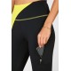 High-Waisted Motion365 Zip Pocket 7/8 Black/Zest