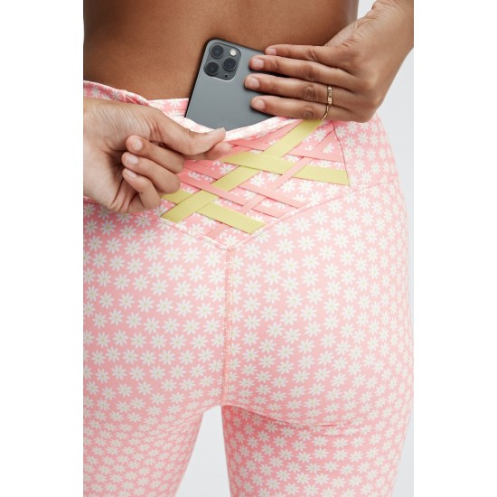 Boost PowerHold High-Waisted 7/8 Yoga Legging Porter Daisy/Pink Dust/Wild Lime