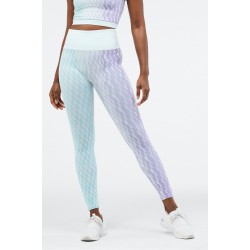 High-Waisted Seamless Checkered 7/8 Ice Cube Checkered