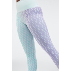 High-Waisted Seamless Checkered 7/8 Ice Cube Checkered