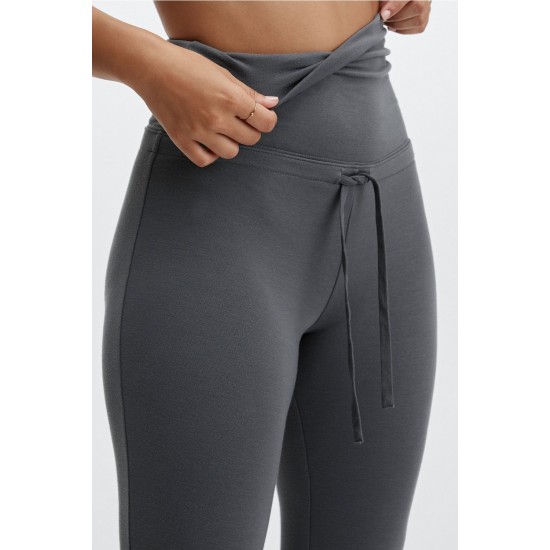 Luxe Drawstring Yoga Legging Iron