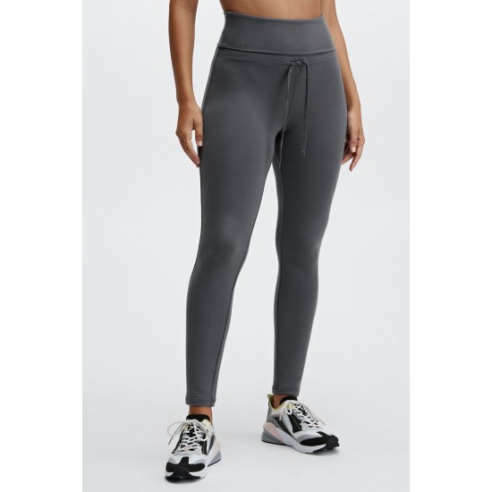 Luxe Drawstring Yoga Legging Iron