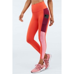 On-The-Go PowerHold Ultra HW 7/8 Yoga Legging Bonfire/Sunset/Cherry Burst