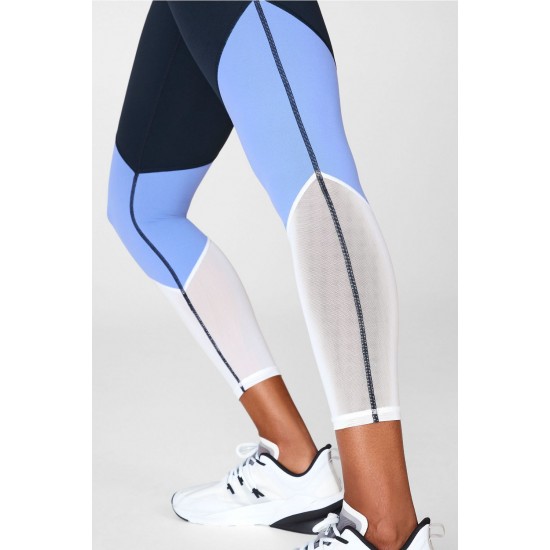 Zone High-Waisted 7/8 Thunder/Sapphire Ice/White