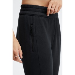 Eco-Conscious Slim Yoga Sweatpants Black