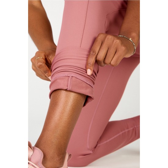 ThermaFlex High-Waisted Pocket Yoga Jogger Cherry Mocha