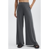 Sleek Knit Wide Leg Yoga Pant Iron