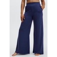 Sleek Knit Wide Leg Yoga Pant Navy