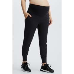 Lounge Terry Maternity Yoga Jogger Black