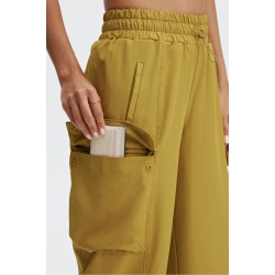 Eleanor Cargo Track Yoga Pant Warm Olive